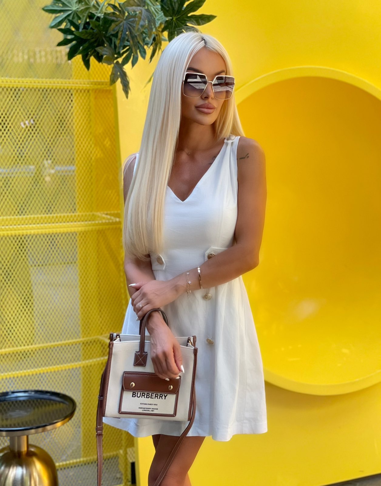 White Linen Dress