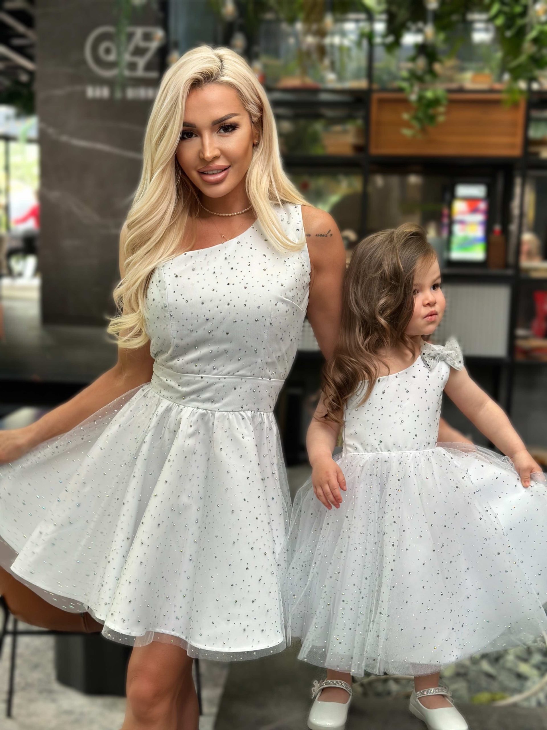 White Dress with crystals